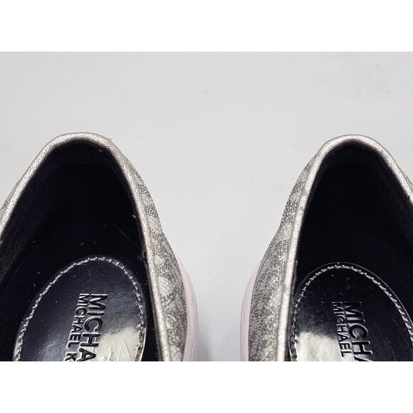 Michael Kors  Women's White/Grey Keaton Slip-On Sneakers Size 10M 2961 - Picture 13 of 16